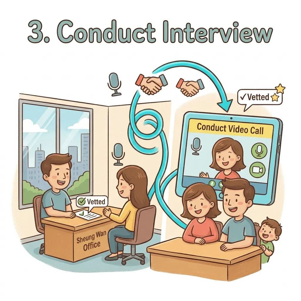 Conduct interview